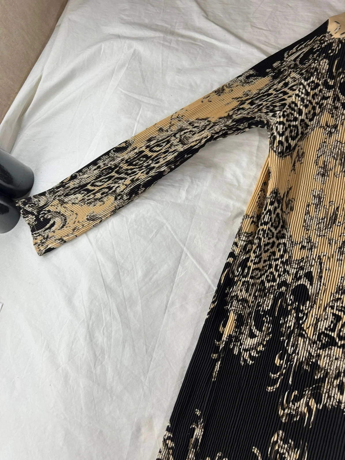 Beige and black vintage patterned maxi dress – photo 7